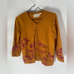 Field Flower Mustard Cardigan